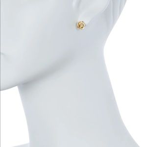 14K Gold Vermeil Twisted Knot Stud Earrings